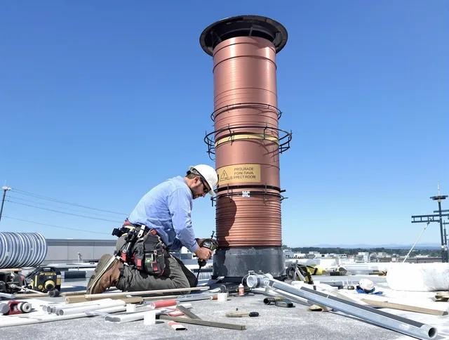 Installed chimney liner by Jupiter Chimney Sweep in Jupiter, FL