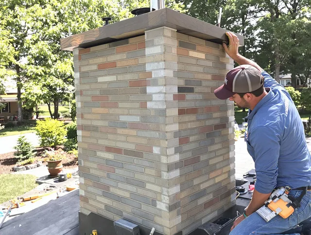 Jupiter Chimney Sweep completing a modern chimney remodel in Jupiter, FL